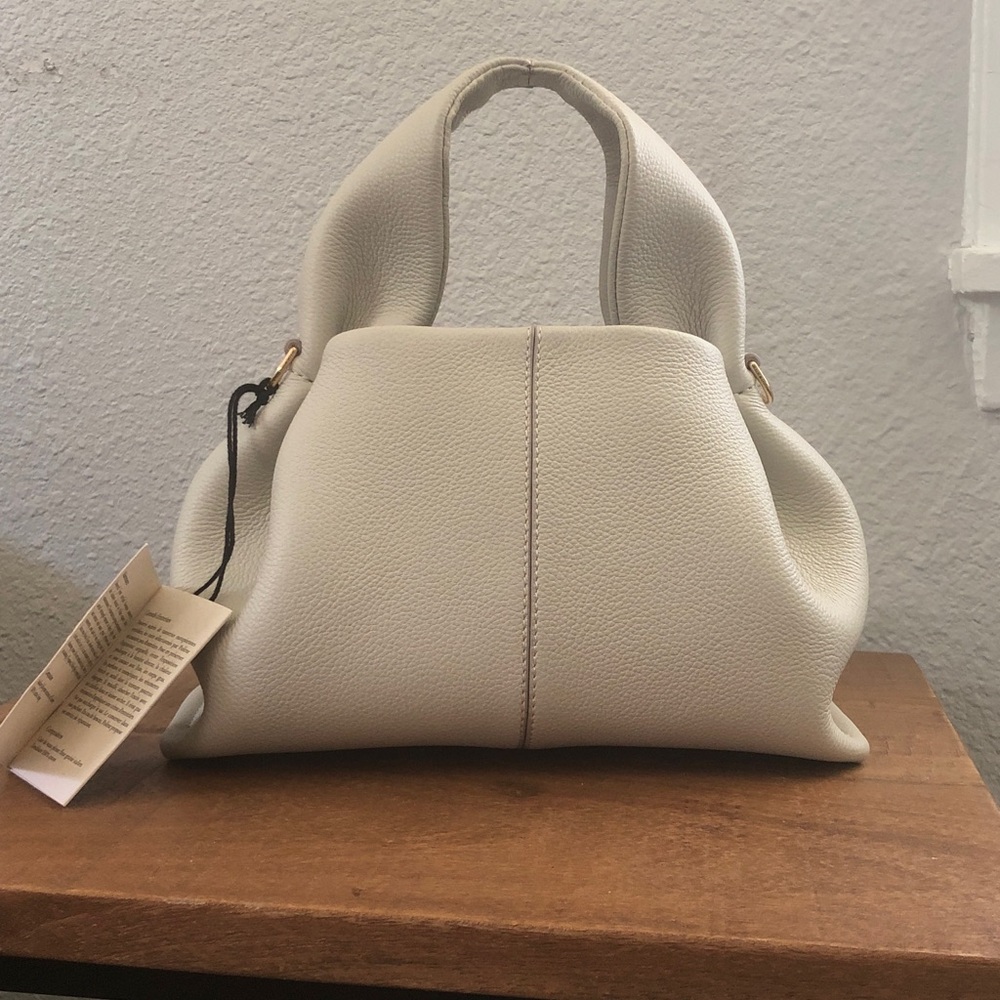 Polène Chalk Pebbled Leather Numero Neuf Mini - Picture 4 of 7